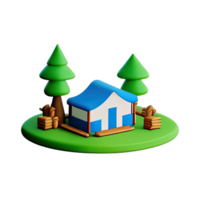 camping tält 3d illustration png