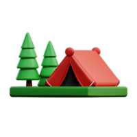 campeggio tenda 3d illustrazione png