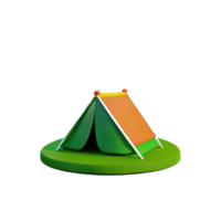 campeggio tenda 3d illustrazione png