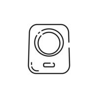 Speaker line Icon vector templates and audio or sound for music .