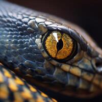 Cobra snake eye close up photo