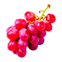 Fresco rojo uva con hojas ai generativo png
