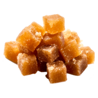 Brown cane sugar cubes png