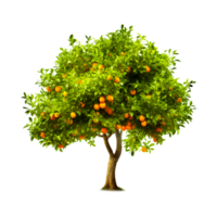 Orange mince arbre ai génératif png