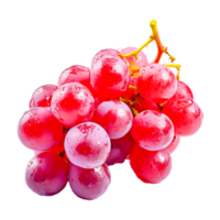 Fresco rojo uva con hojas ai generativo png