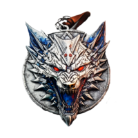 lobo cabeza silueta cortar ai generado png