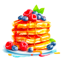 Breakfast Pancake AI Generative png