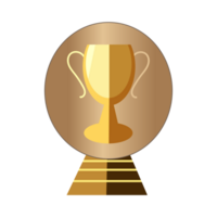 Golden trophy cup png