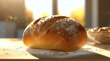 Appetizing bread on a sunny morning photo