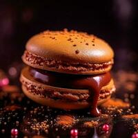 un macaron con difuminar antecedentes foto