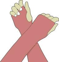 Muslimah Hand Pose wearing Handsock vector