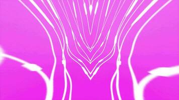 white color wavy abstract lines moving over pink background video