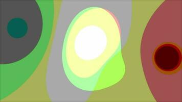 Animé en mouvement abstrait multicolore en boucle arrière-plan, rose Jaune vert bleu Contexte video