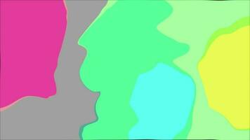 Moving Abstract multicolor looped background, pink yellow green blue background video