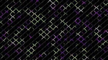 Dark hexagon shapes with light green and purple color glowing backlight background video