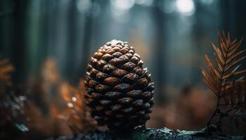 Pinecone's pattern shows beauty in nature growth generated by AI photo