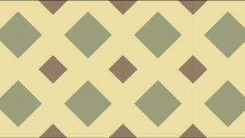 brown  and light green color moving and illusion creating square shapes background video