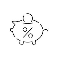 E-commerce, retail, shopping thin line vector icons. On-line shop, auction gavel, coupons, airmail, courier, goods and money signs. Discount and sale or mall season. Moneybox coin and pig.