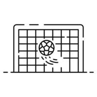 Football or soccer line icon. World cup championships and tournament. Soccer sports soccer goal line icon. vector