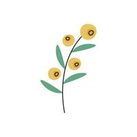 Flat hand drawn vector illustration of flower