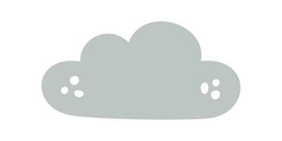 Flat vector silhouette illustration of cloud