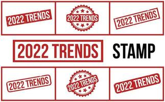 2022 Trends rubber grunge stamp set vector