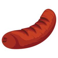 fresh sausage food isolated icon vector