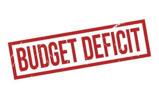 presupuesto déficit caucho sello sello vector