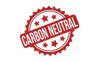 Carbon Neutral rubber grunge stamp seal vector