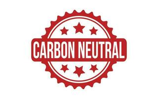 carbón neutral caucho grunge sello sello vector