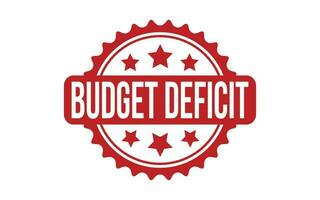 Budget Deficit Rubber Stamp Seal Vector