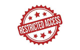 Red Restricted Access Rubber Stamp Seal Vector