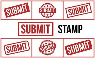 Submit rubber grunge stamp set vector
