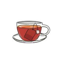 taza de un té vector ilustración diseño