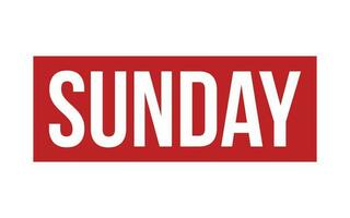 Sunday Rubber Stamp Seal Vector