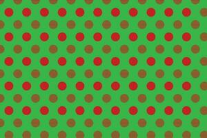 simple modern abstract seamlees red colour polka dot pattern on green background vector