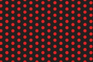 simple abstract seamlees red polka dot pattern on black background vector