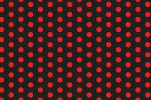 simple abstract seamlees red polka dot pattern on black background vector