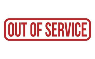 Red Out Of Service Rubber Stamp Seal Vector