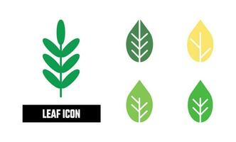 Flat Leaf Icon Symbol Vector Illustration
