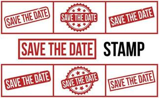 Save The Date Rubber Stamp set Vector