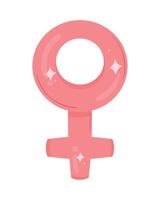 pink female gender symbol icon vector