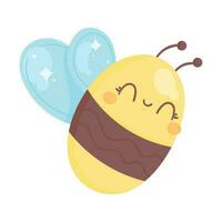 bee insect animal flying icon vector