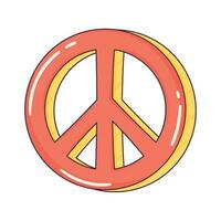 peace symbol retro style icon vector