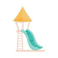 castle slide park entertainment icon vector