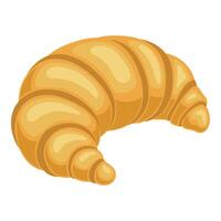 French croissant illustration over white vector