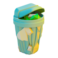 plástico reciclar bin ai gerado png