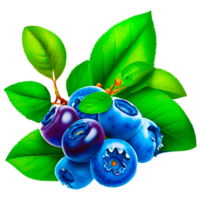 fresco blu frutti di bosco ai generato png