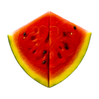 frisch geschnitten von Wassermelone ai generiert png