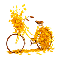 amarillo bicicleta ai generativo png